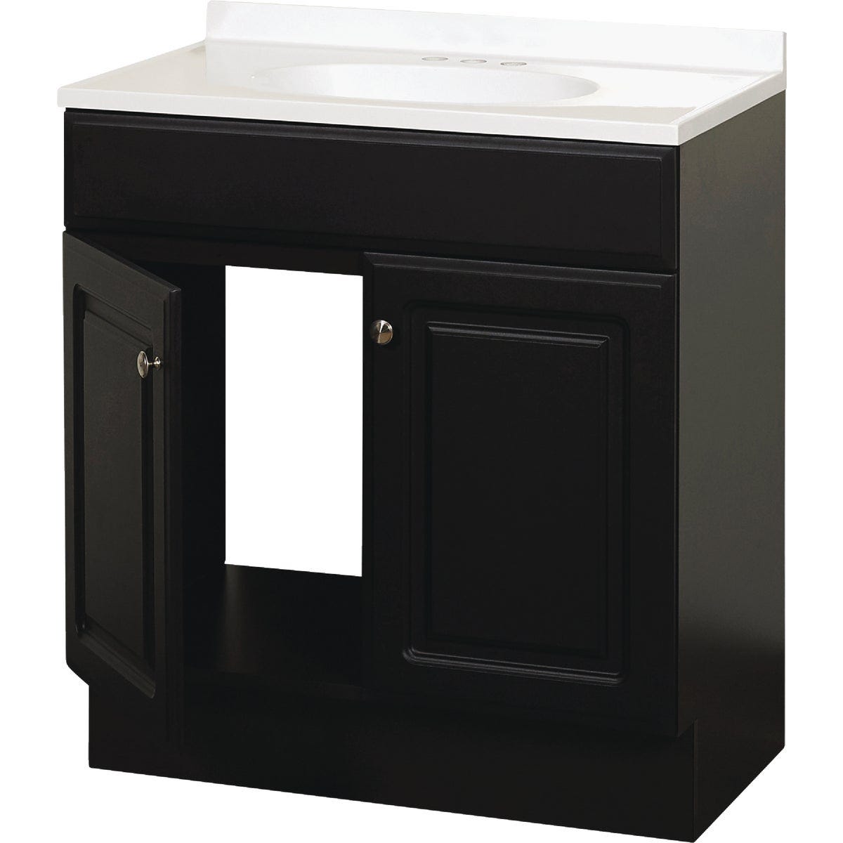Zenith Zenna Home Espresso 30 In. W x 35 In. H x 18 In. D Vanity with White Cultured Marble Top - photo 2