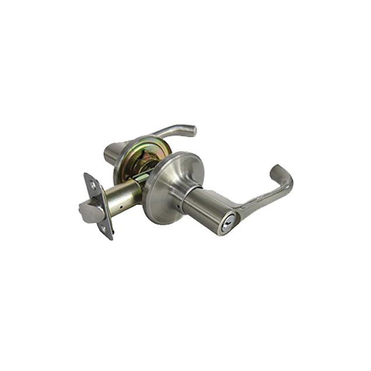 TruGuard Satin Nickel Milano Entry Door Lever Lockset TruGuard Satin Nickel Milano Entry Door Lever Lockset