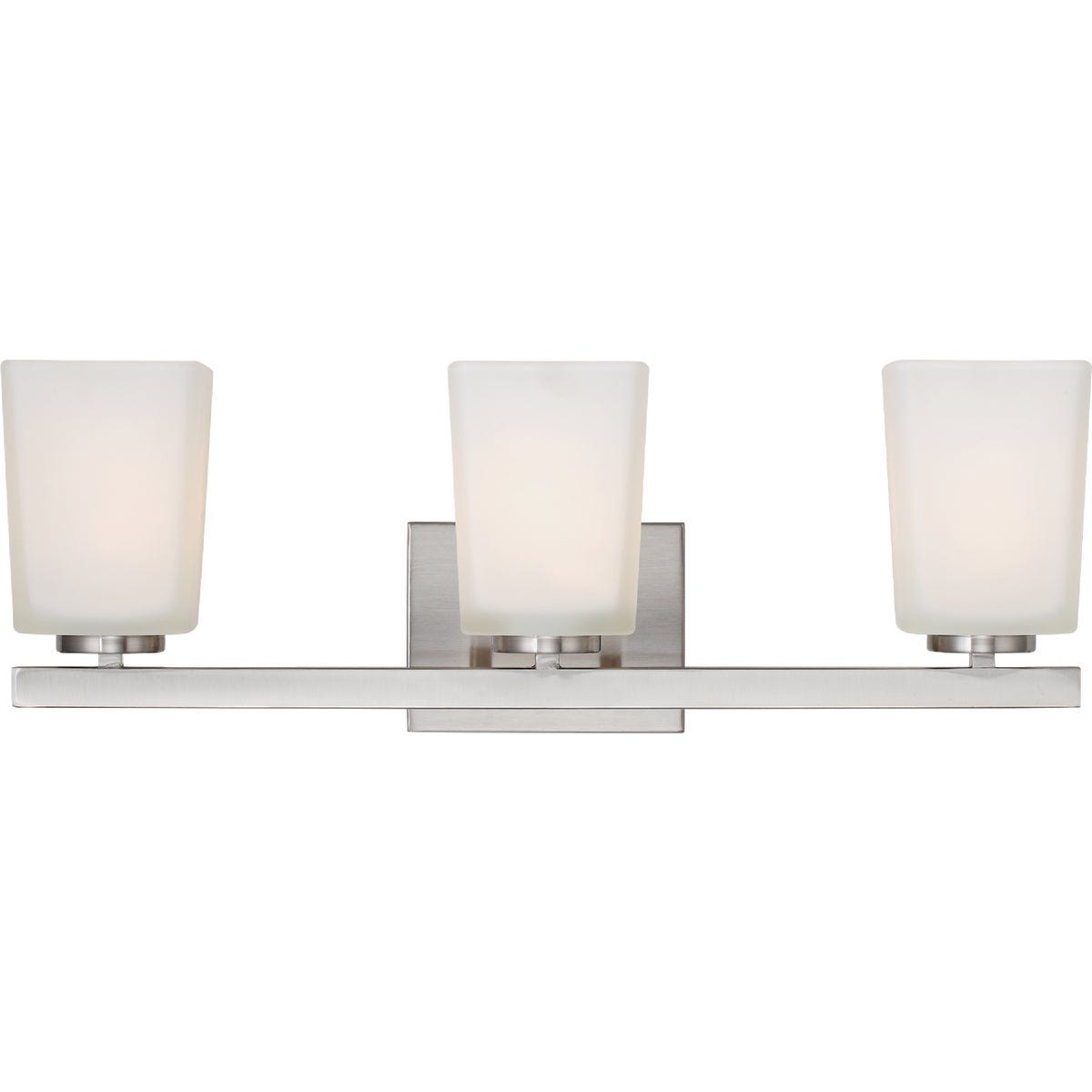 Canarm Hartley 3-Light Brushed Nickel Vanity Bath Light Fixture, Flat Opal Glass - photo 5 Canarm Hartley 3-Light Brushed Nickel Vanity Bath Light Fixture, Flat Opal Glass - photo 5