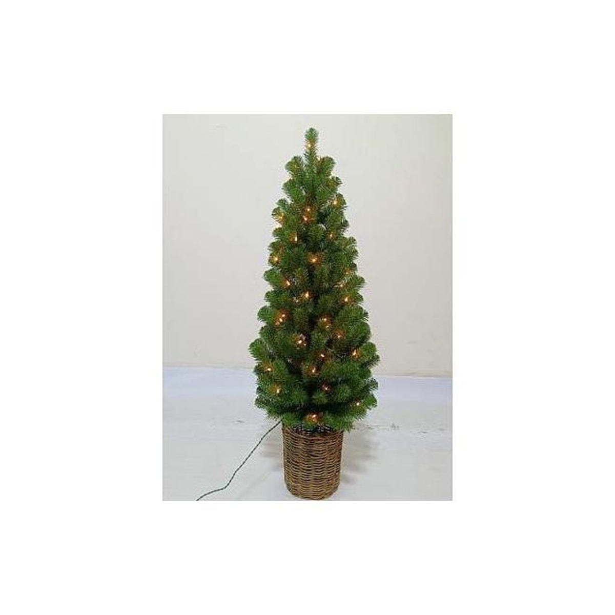 National Tree 4 Ft. 70-Bulb Clear Lights Montclair Spruce Entryway Artificial Christmas Tree