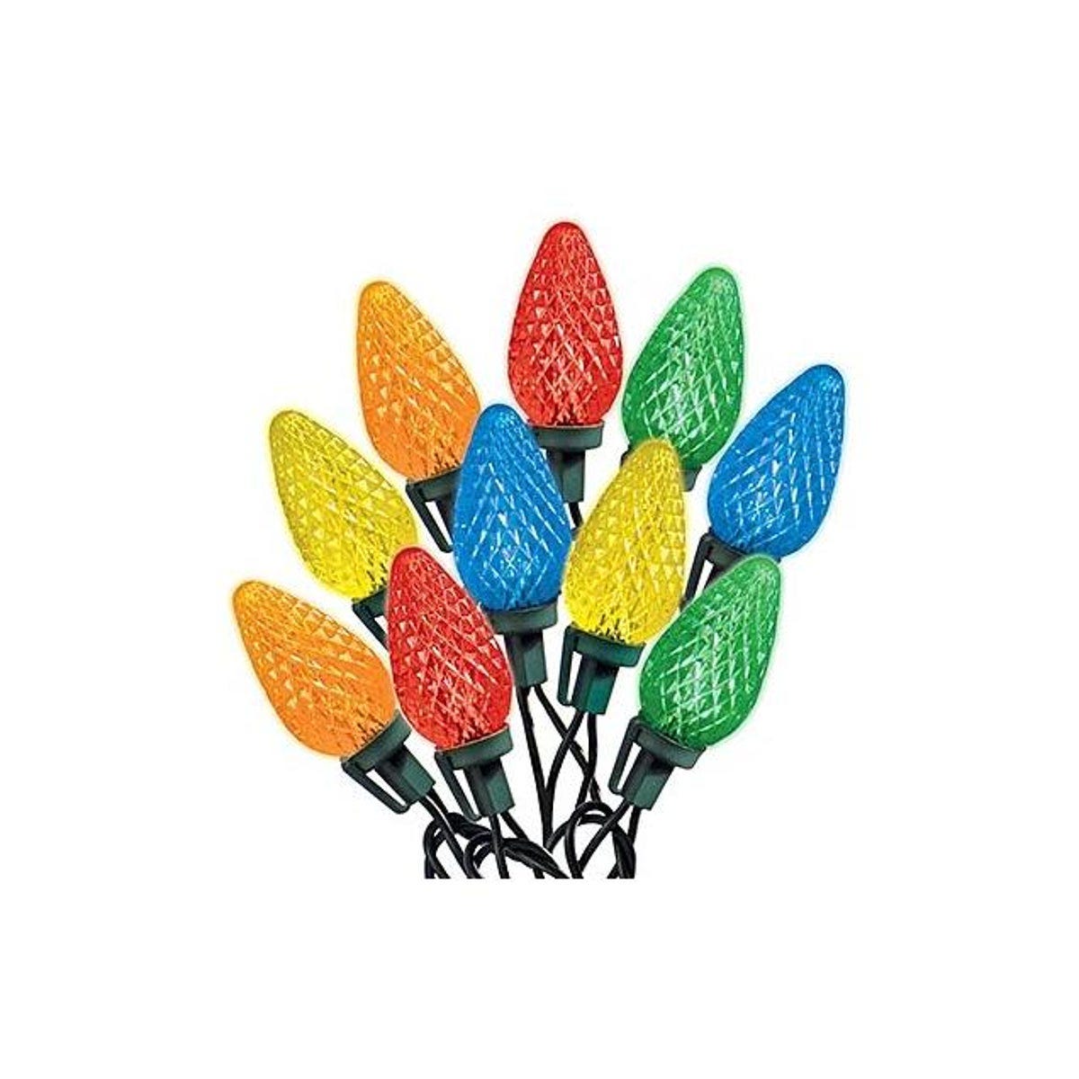 Holiday Wonderland Multi-Color Faceted 75-Bulb C9 Christmas LED String Light Set