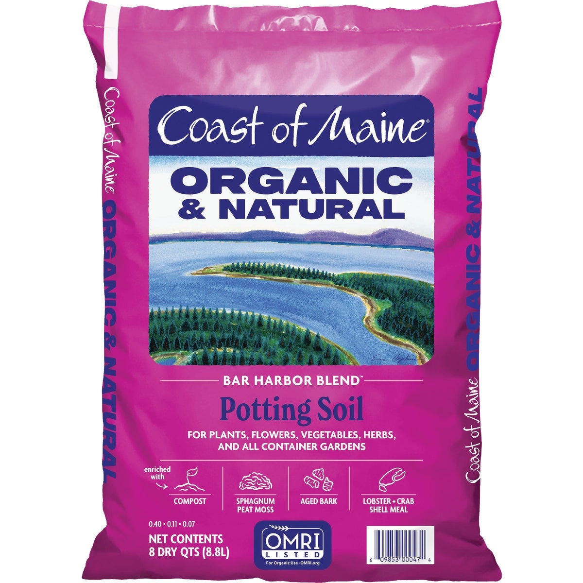 Coast of Maine Bar Harbor Blend 8 Qt. Organic Potting Soil Coast of Maine Bar Harbor Blend 8 Qt. Organic Potting Soil