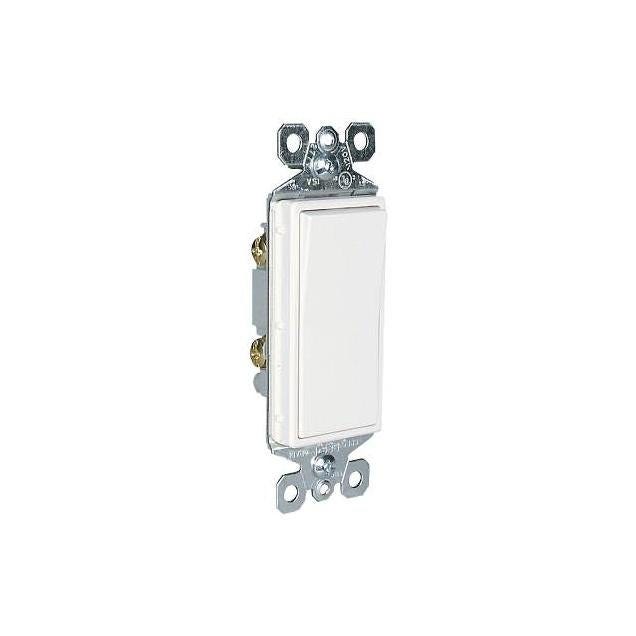 Legrand Pass & Seymour Decorator 1-Pole Light Switch, White, 10-Pack)
