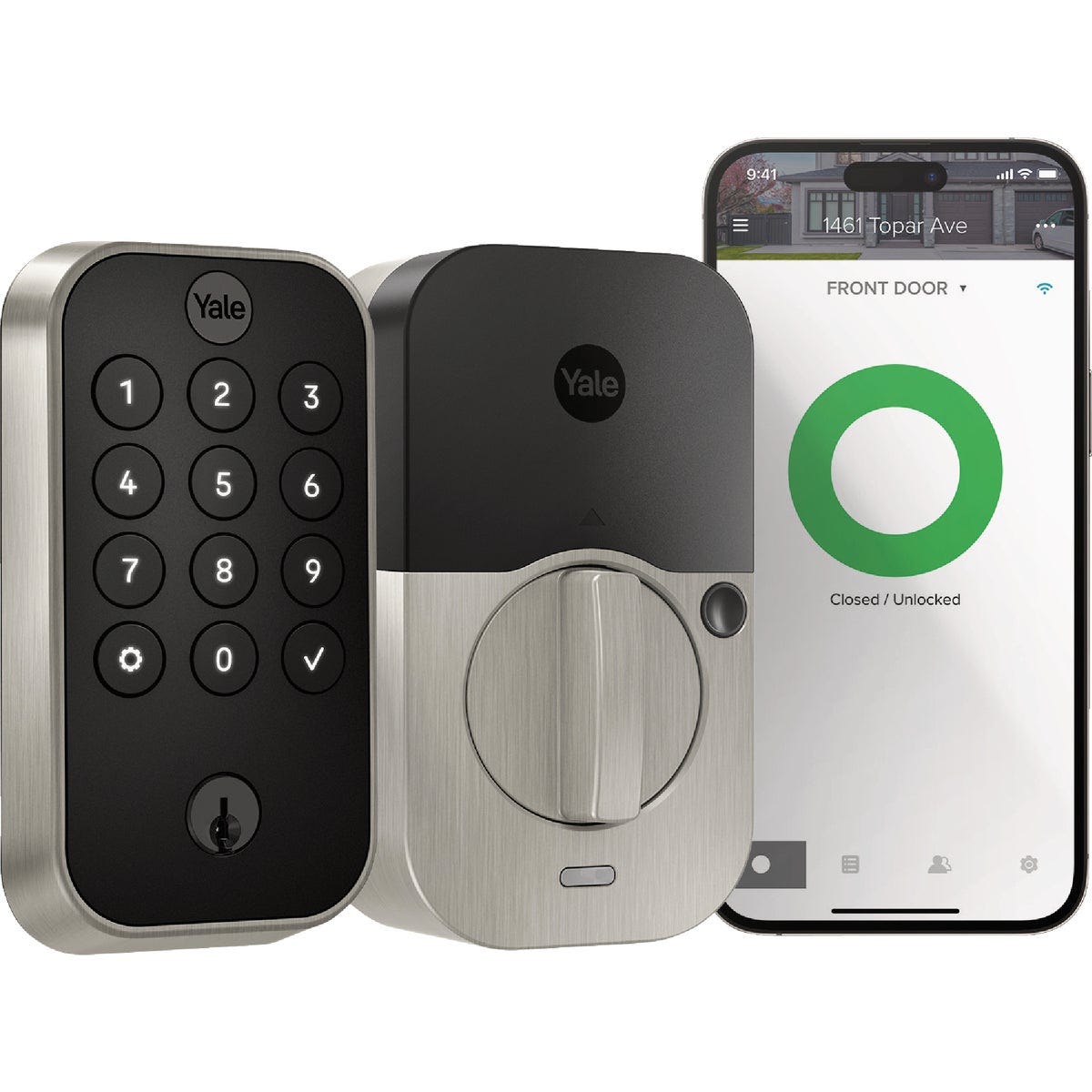 Yale Assure Satin Nickel Electronic Lock Keypad Deadbolt with WiFi