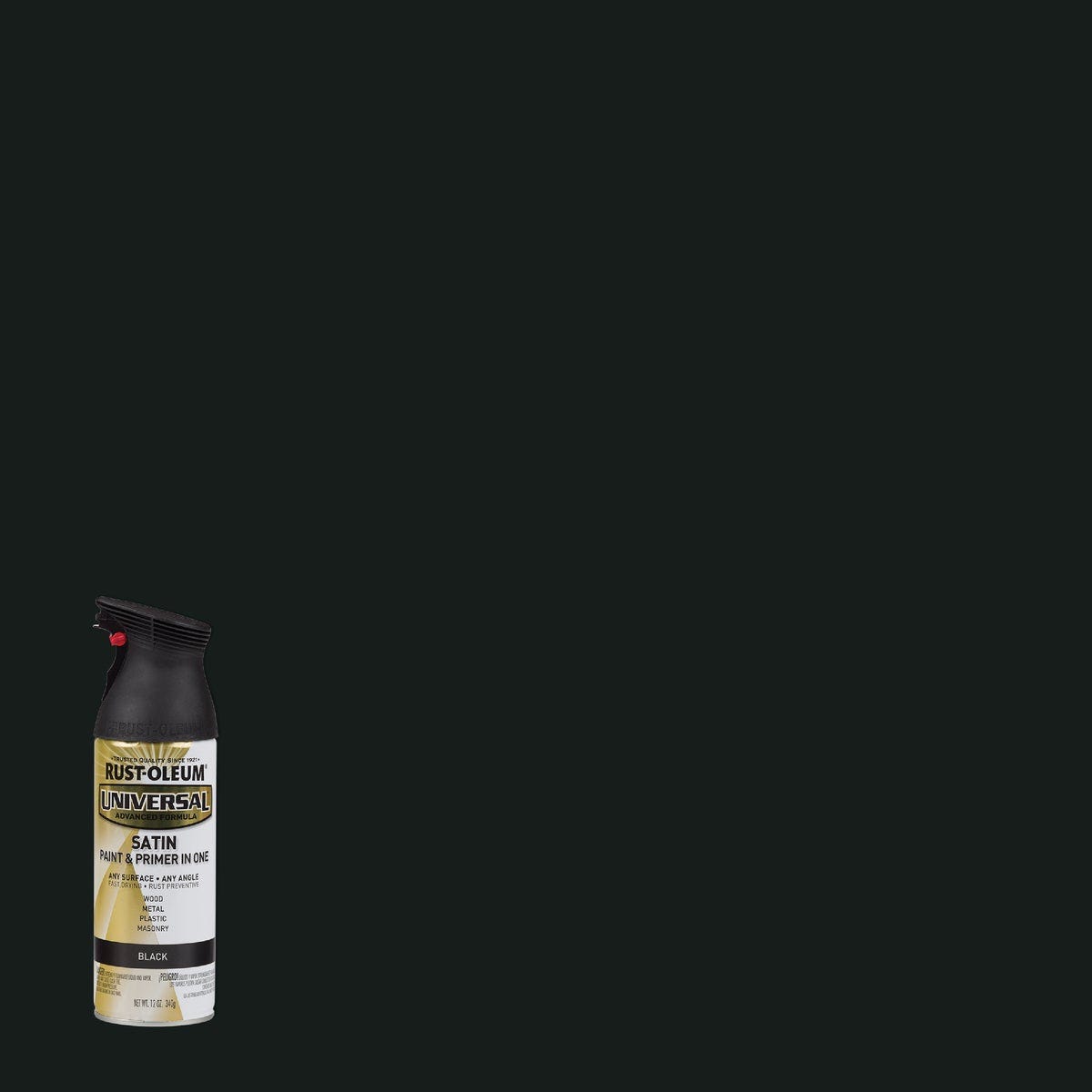 Rust-Oleum Universal 12 Oz. Satin Black Paint Rust-Oleum Universal 12 Oz. Satin Black Paint