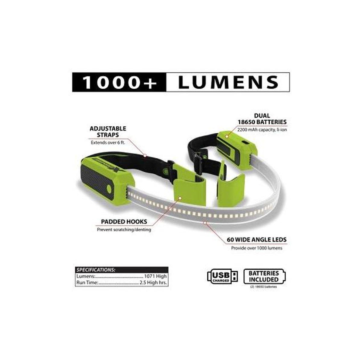 Performance Tool 1000+ Lumens Rechargeable Underhood LED Work Light - photo 2