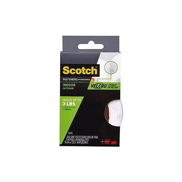 Scotch 3/4 In. x 5 Ft. White Indoor Fastening Strip