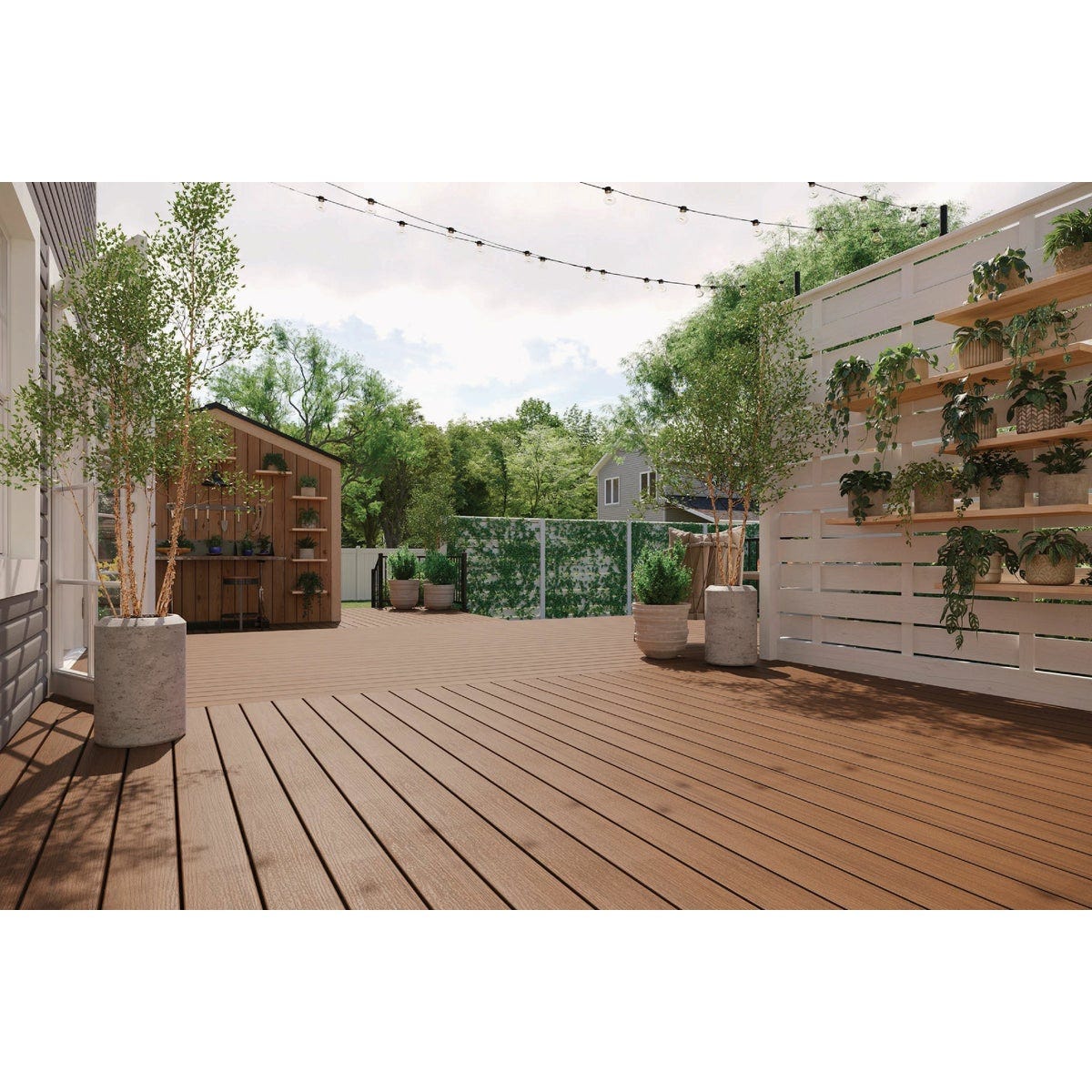 Grooved Coving Trex 1 In. x 6 In. x 20 Ft. Cinnamon Cove Enhance Composite Grooved ...