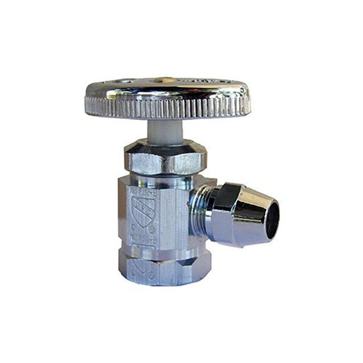 Lasco 1/2 In. x 3/8 In. Chrome Angle Stop Valve Lasco 1/2 In. x 3/8 In. Chrome Angle Stop Valve