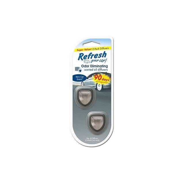 Refresh Your Car! Car Air Freshener Diffusers, New Car Scent (2-Pack)