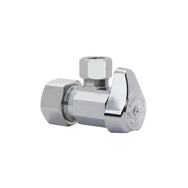 BrassCraft 5/8 In. x 1/4 In. Chrome Angle Stop Valve BrassCraft 5/8 In. x 1/4 In. Chrome Angle Stop Valve