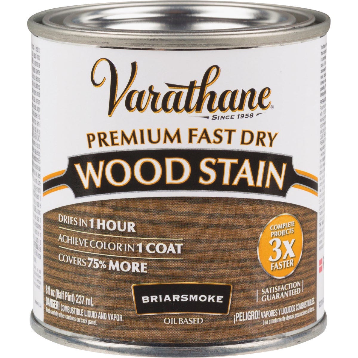 Varathane Fast Dry Briarsmoke Urethane Modified Alkyd Interior Wood Stain, 1/2 Pt.