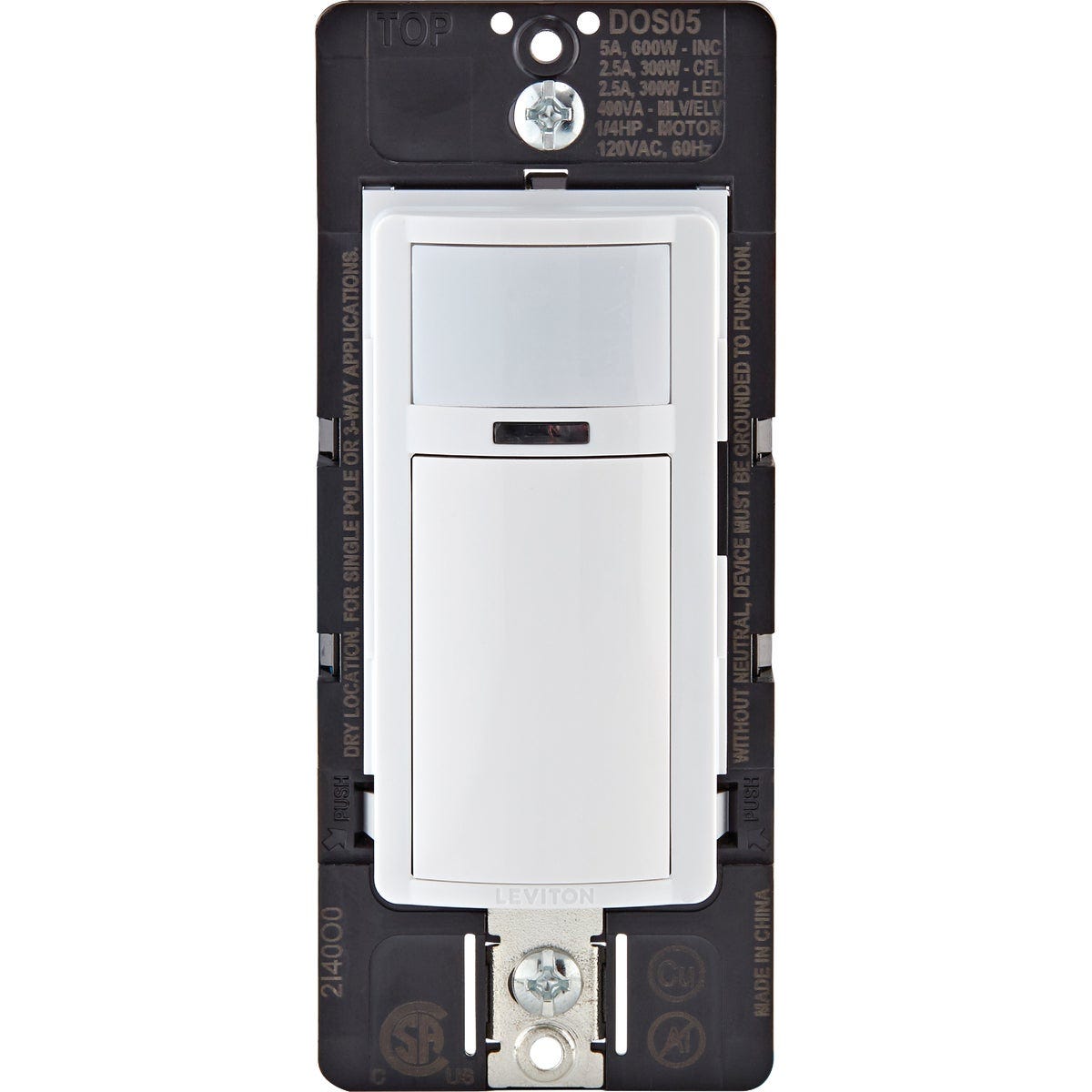 Leviton Decora White 900 Sq. Ft. Coverage 180 Deg. Detection Occupancy Sensor Switch - photo 4 Leviton Decora White 900 Sq. Ft. Coverage 180 Deg. Detection Occupancy Sensor Switch - photo 4