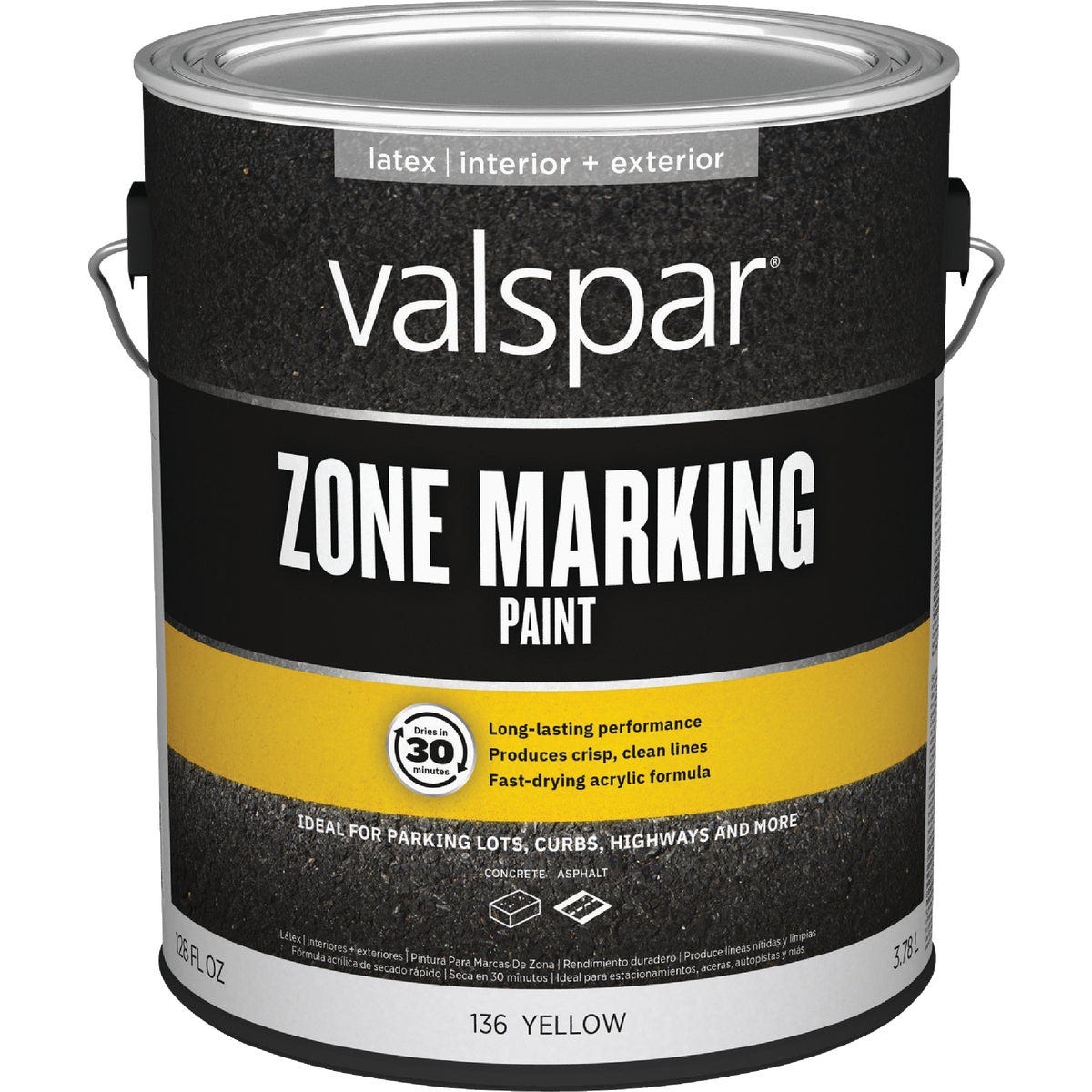 Valspar 1 Gal. Yellow Latex Traffic & Zone Marking Paint - photo 2 Valspar 1 Gal. Yellow Latex Traffic & Zone Marking Paint - photo 2