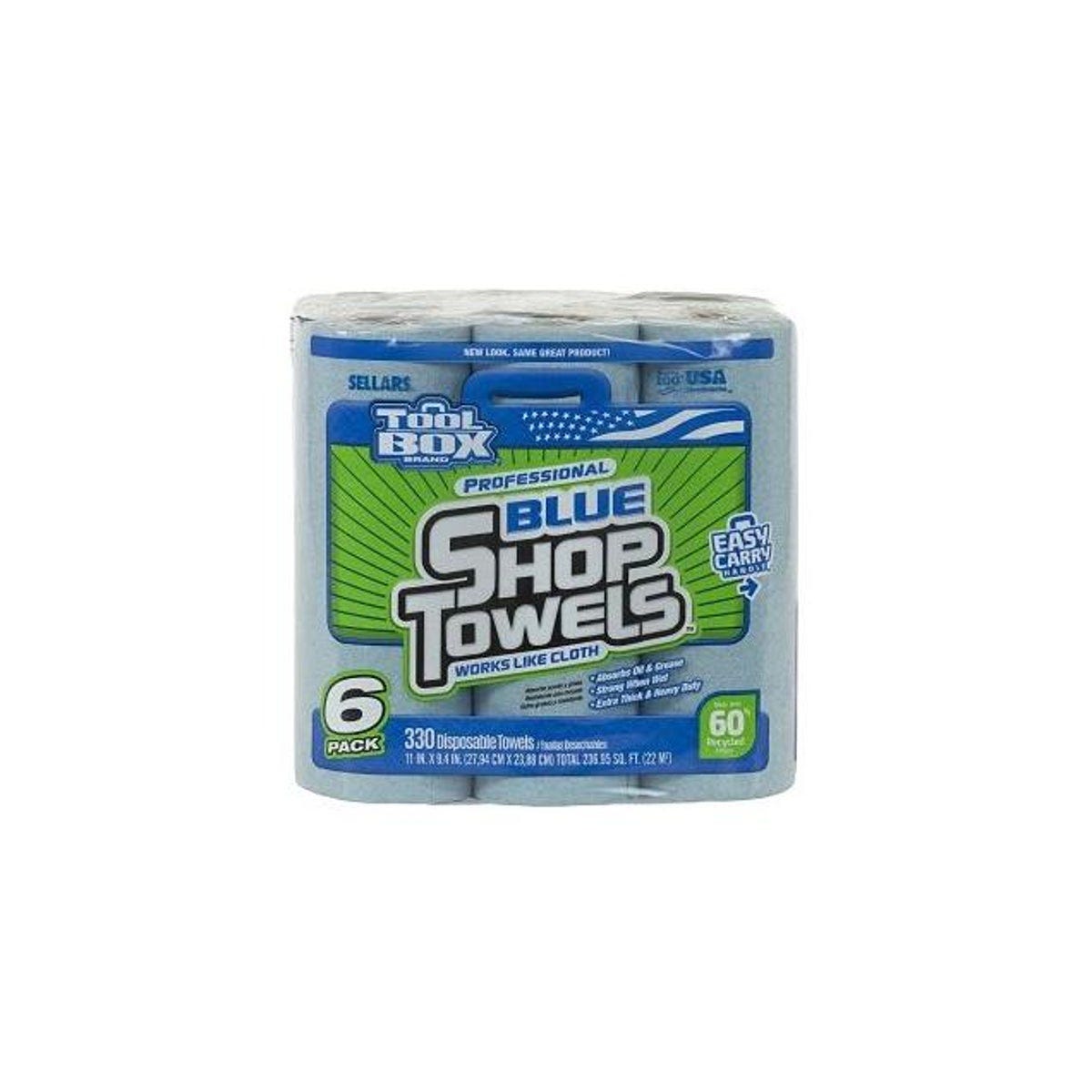 Toolbox Blue Shop Towels (6-Pack)