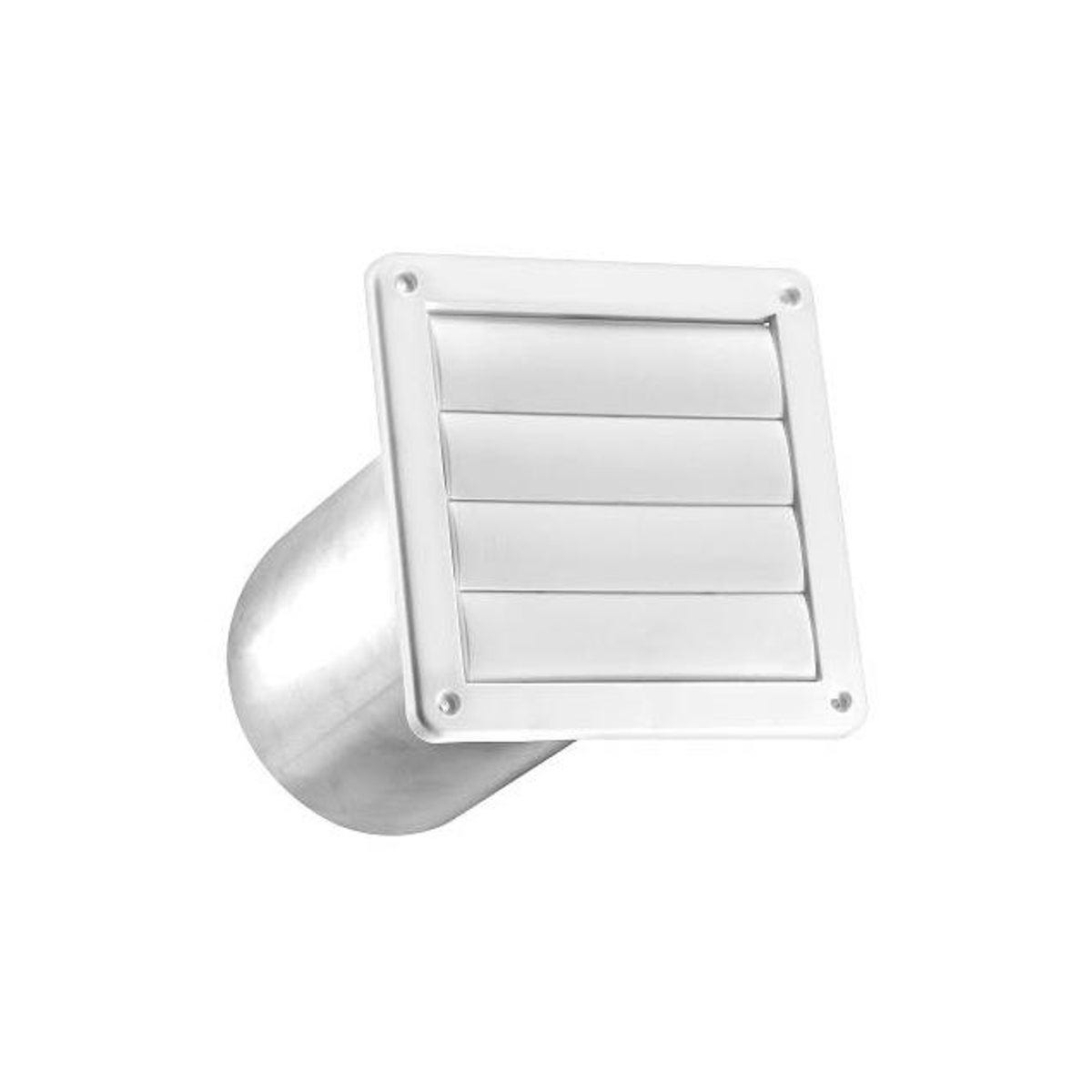 Lambro 6 In. White Plastic Exhaust Wall Louvered Vent Lambro 6 In. White Plastic Exhaust Wall Louvered Vent