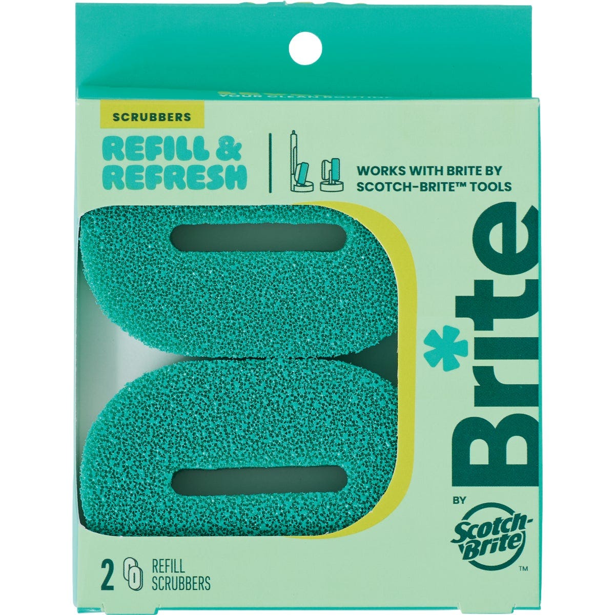 Brite by Scotch-Brite Refill Scrubbers (2-Pack) | True Value Hardware