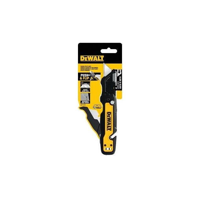 DeWalt Push & Flip Utility Knife with 5 Blade Storage DeWalt Push & Flip Utility Knife with 5 Blade Storage