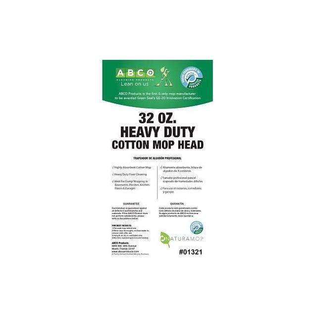 ABCO Products 20 Oz. 8 Ply Janitorial Natural Yarn Cotton Cut End Mop Head - photo 2 ABCO Products 20 Oz. 8 Ply Janitorial Natural Yarn Cotton Cut End Mop Head - photo 2