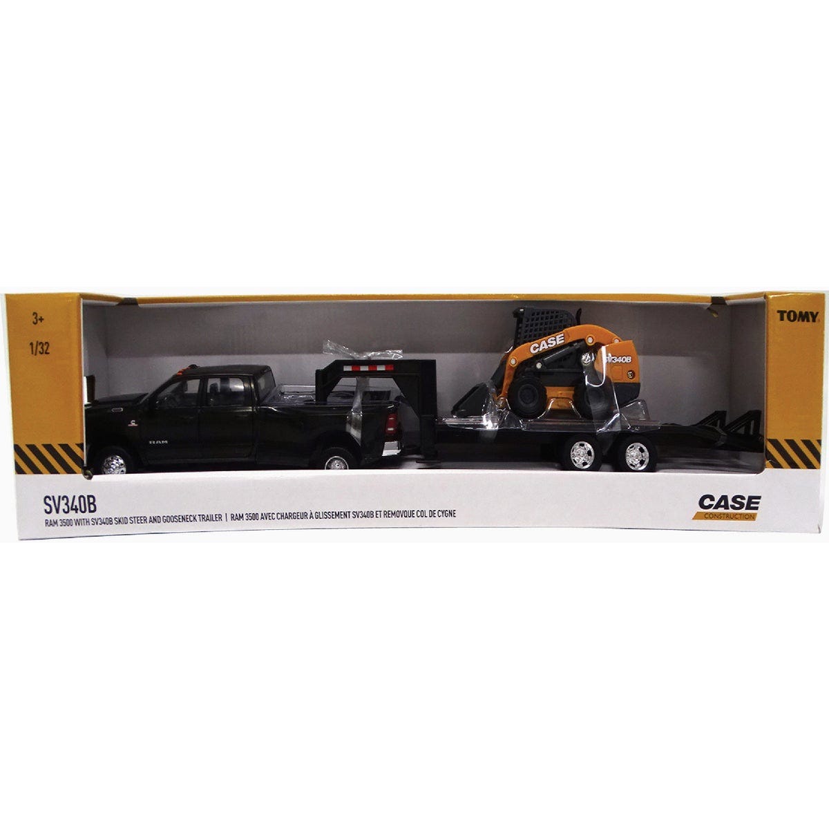 RAM 3500 1:32 2020 Truck with CASE SV340 Skid Steer & Gooseneck Trailer ...