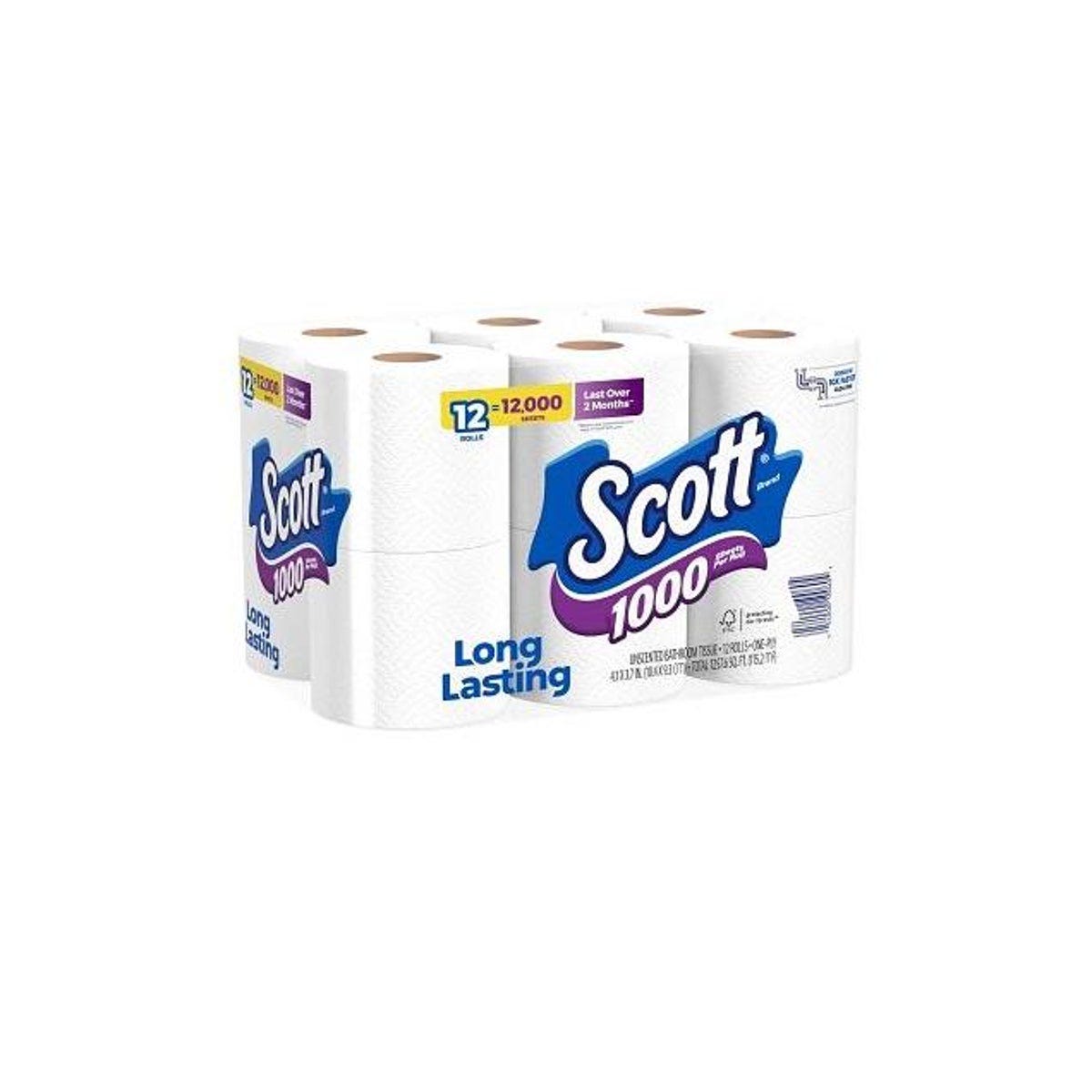 Scott 12-Pack 1-Ply White Bath Tissue - photo 2