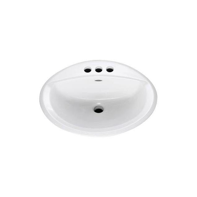 American Standard Aqualyn 20 In. x 17 In. Oval Drop In Lavatory Sink, White American Standard Aqualyn 20 In. x 17 In. Oval Drop In Lavatory Sink, White