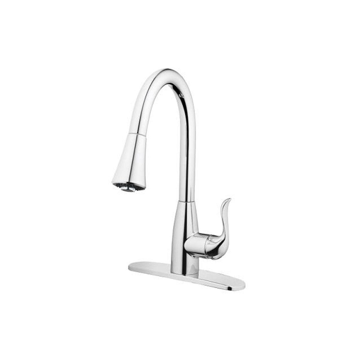 HomePointe 1-Handle Chrome Kitchen Faucet with Pull-Down Spray HomePointe 1-Handle Chrome Kitchen Faucet with Pull-Down Spray