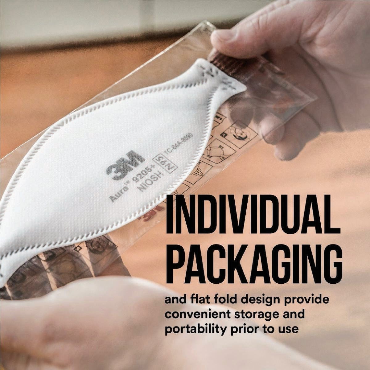 3M Aura Flat-Fold Particulate Respirator (10-Pack) - photo 2