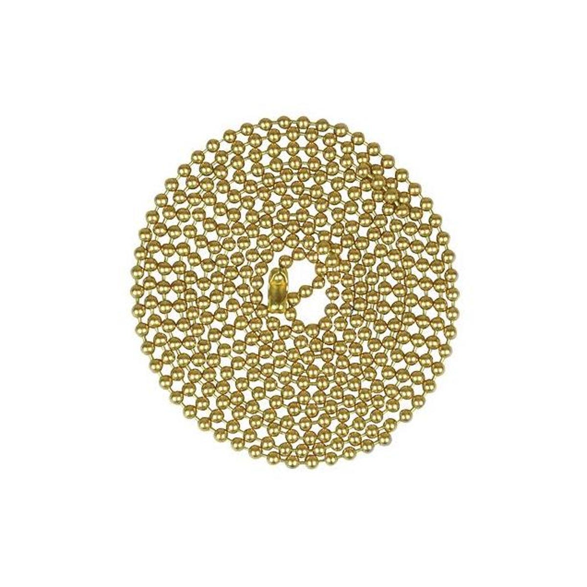 Jandorf 5 Ft. #6 Brass Beaded Lamp Chain With Connector Jandorf 5 Ft. #6 Brass Beaded Lamp Chain With Connector
