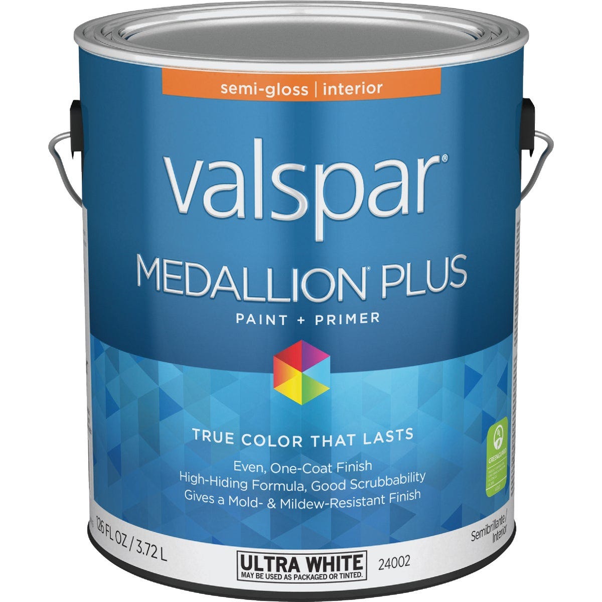 Valspar Medallion Plus Premium Paint & Primer Semi-Gloss Interior Paint, Ultra White, 1 Gal. Valspar Medallion Plus Premium Paint & Primer Semi-Gloss Interior Paint, Ultra White, 1 Gal.