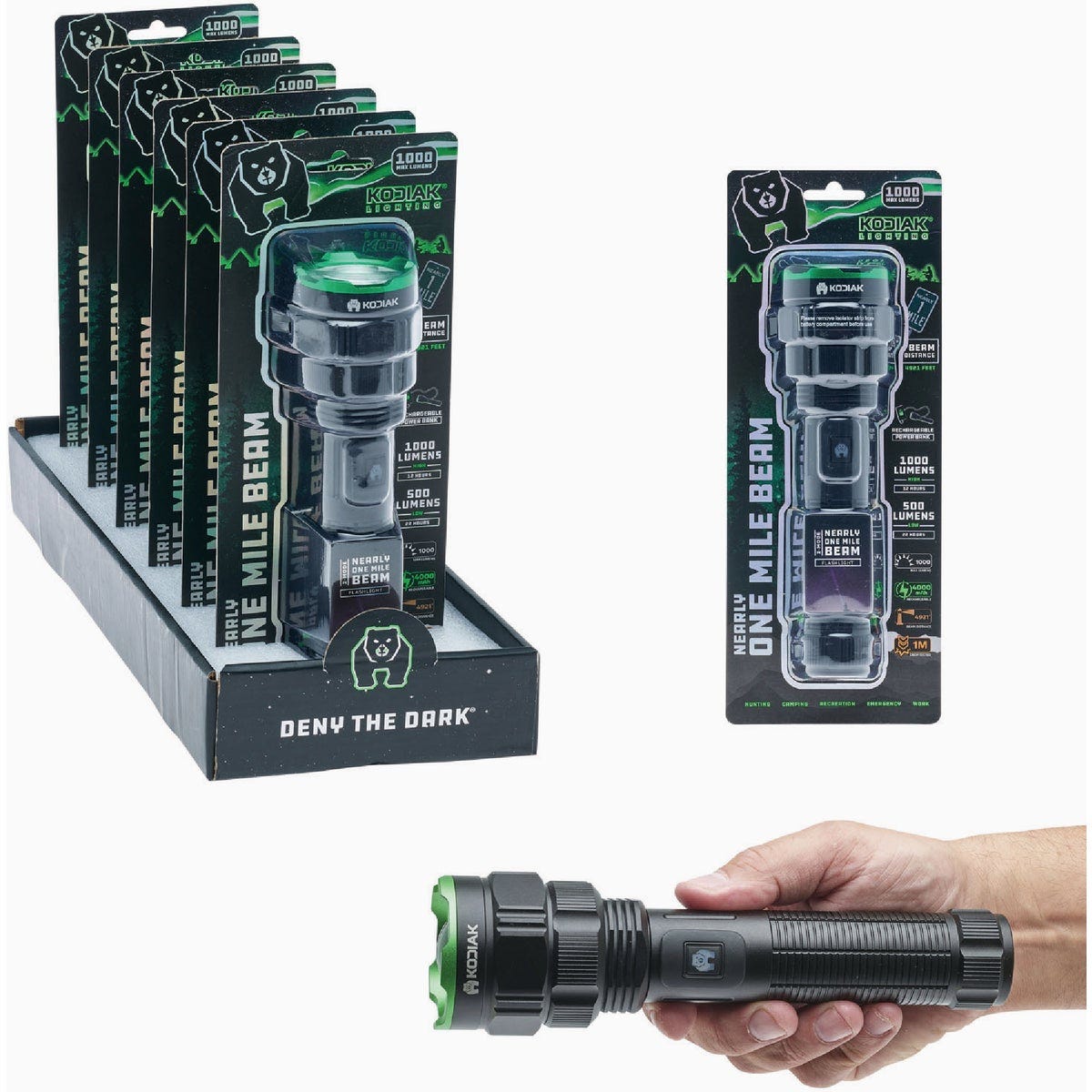 Kodiak Nearly 1 Mile Beam Rechargeable Tactical Flashlight - photo 2