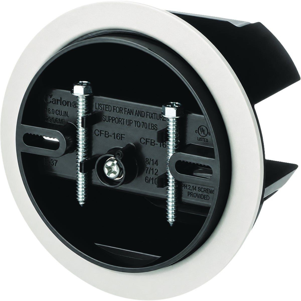 Carlon 16 Cu. In. Ceiling Fan Saddle Box - photo 2 Carlon 16 Cu. In. Ceiling Fan Saddle Box - photo 2