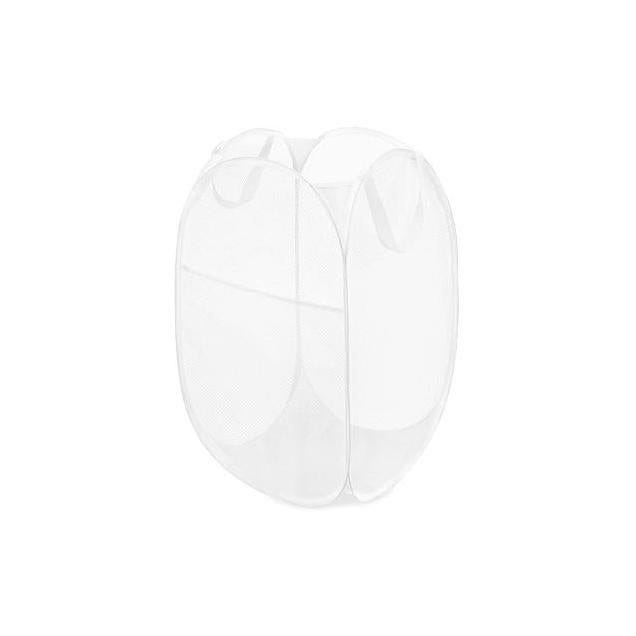 Whitmor White Mesh Fabric Pop & Fold Laundry Hamper Whitmor White Mesh Fabric Pop & Fold Laundry Hamper