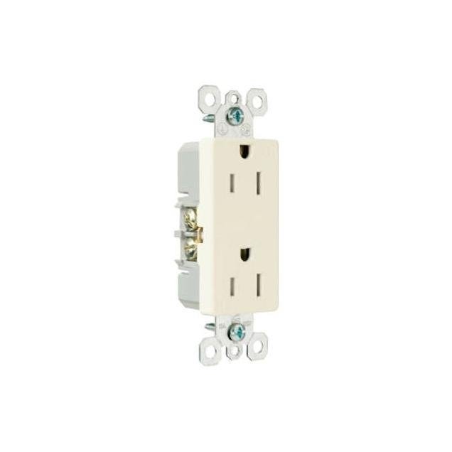 Legrand Pass & Seymour 15A 125V Decorator Tamper-Resistant Receptacle, Light Almond