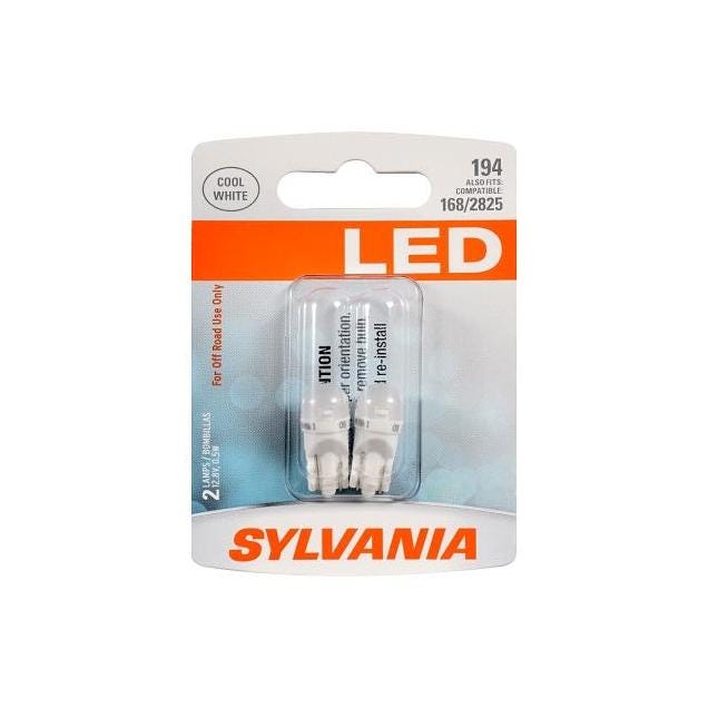 Sylvania 194SL BP2 T10 W5W LED White Mini Car Bulbs (2-Pack) Sylvania 194SL BP2 T10 W5W LED White Mini Car Bulbs (2-Pack)