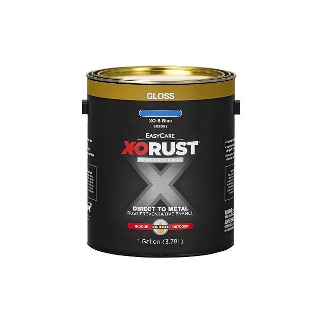 EasyCare X-O Rust Premium 1 Gal. Gloss Blue Oil-Base Anti-Rust Enamel