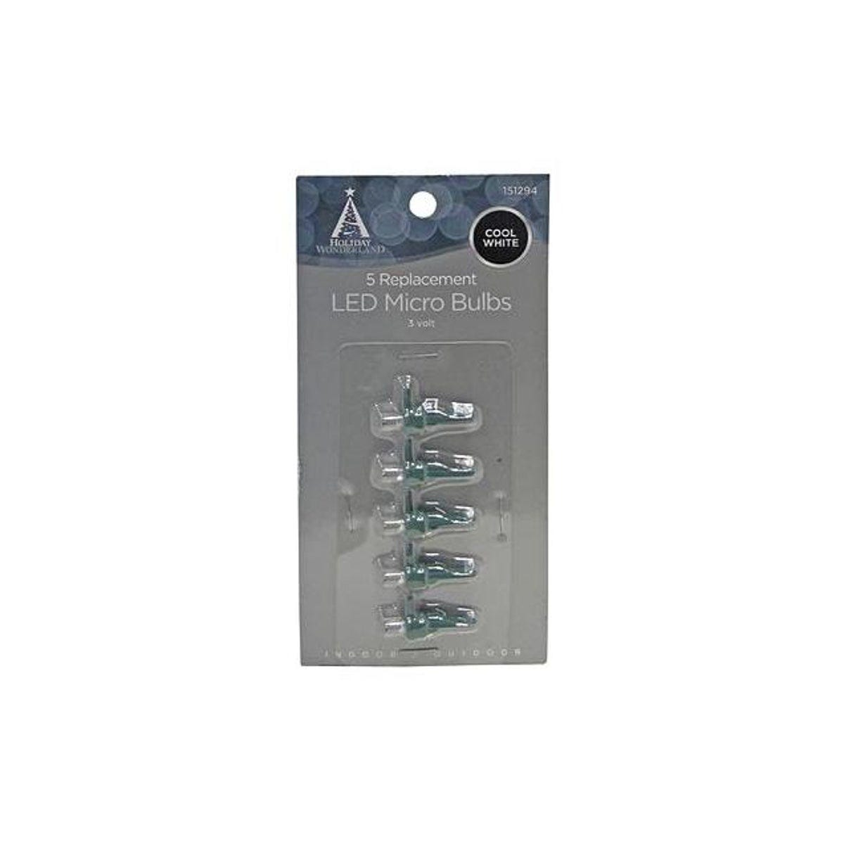 Holiday Wonderland Micro Cool White Christmas Lights LED Replacement Bulb (5-Pack)
