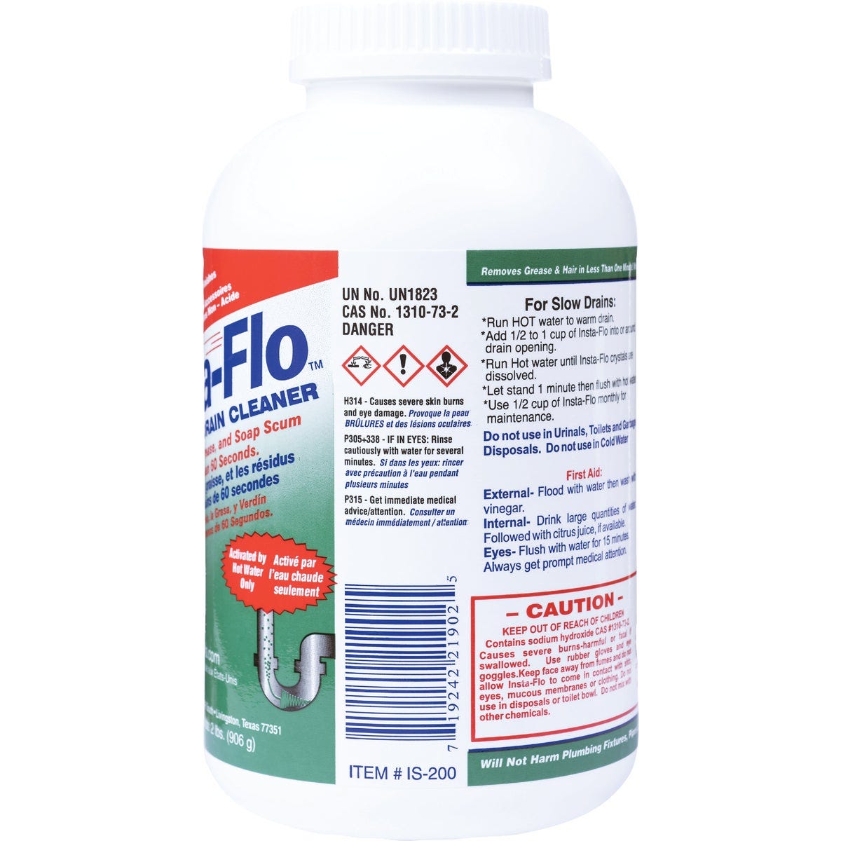 Insta-Flo 2 Lb. Crystal Drain Cleaner - photo 4 Insta-Flo 2 Lb. Crystal Drain Cleaner - photo 4
