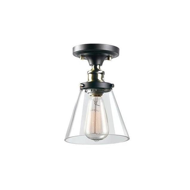 Globe Electric Oil-Rubbed Bronze 1-Light Glass Flush Mount Globe Electric Oil-Rubbed Bronze 1-Light Glass Flush Mount