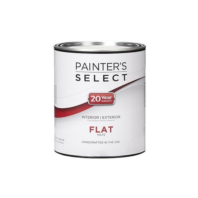 Painter's Select Interior/Exterior Acrylic Latex Paint, Neutral Base Flat, 1 Qt.