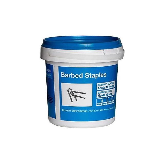 Bekaert 1.25 In. 8-Gauge Fence Staples, 8 Lb. Bucket Bekaert 1.25 In. 8-Gauge Fence Staples, 8 Lb. Bucket