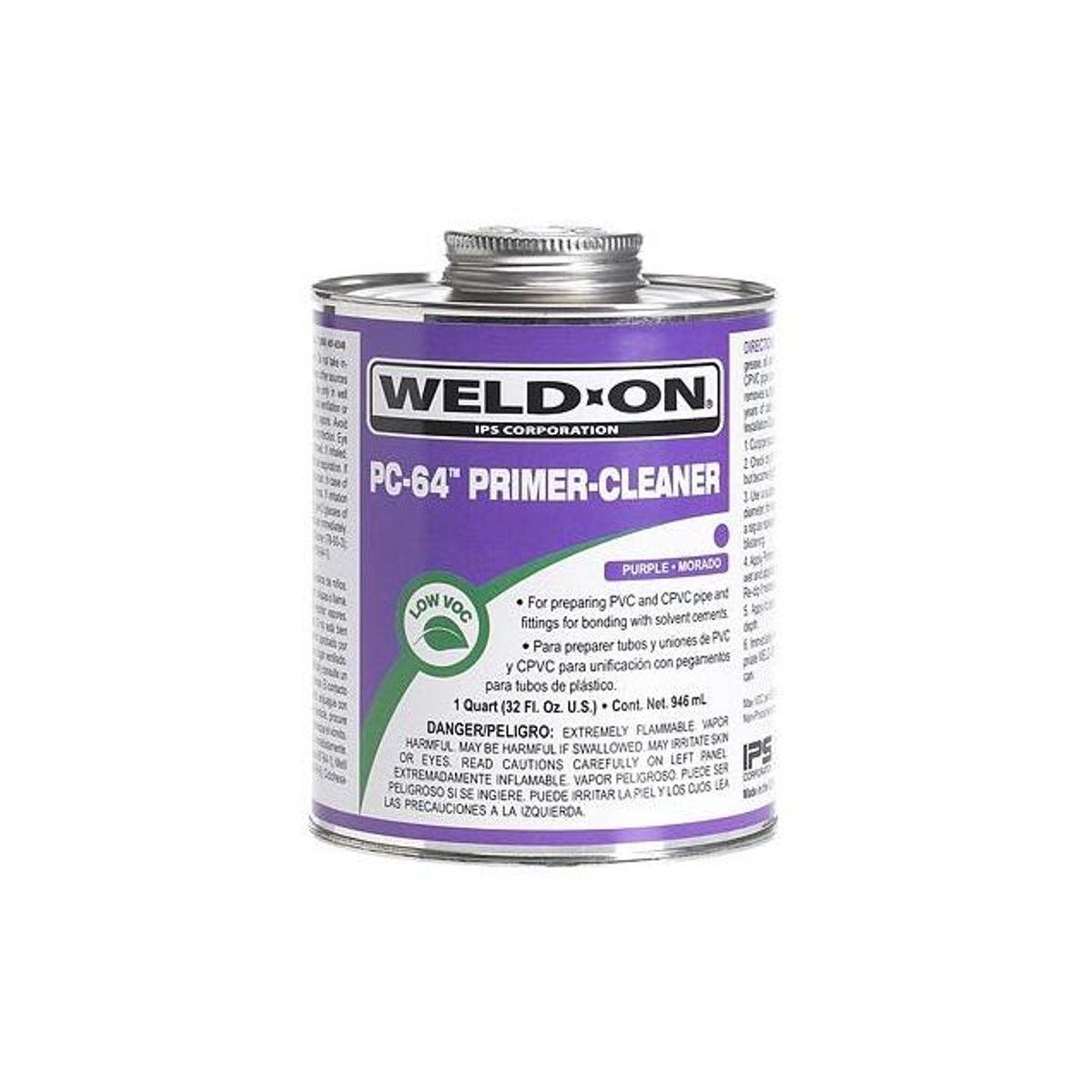 Weld-On PC-64 1/4 Pt. Purple PVC Pipe Primer Conditioner Weld-On PC-64 1/4 Pt. Purple PVC Pipe Primer Conditioner