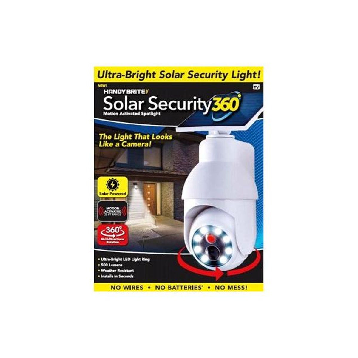 Handy Brite White Solar Security 360 Deg. Motion-Activated Floodlight Fixture Handy Brite White Solar Security 360 Deg. Motion-Activated Floodlight Fixture