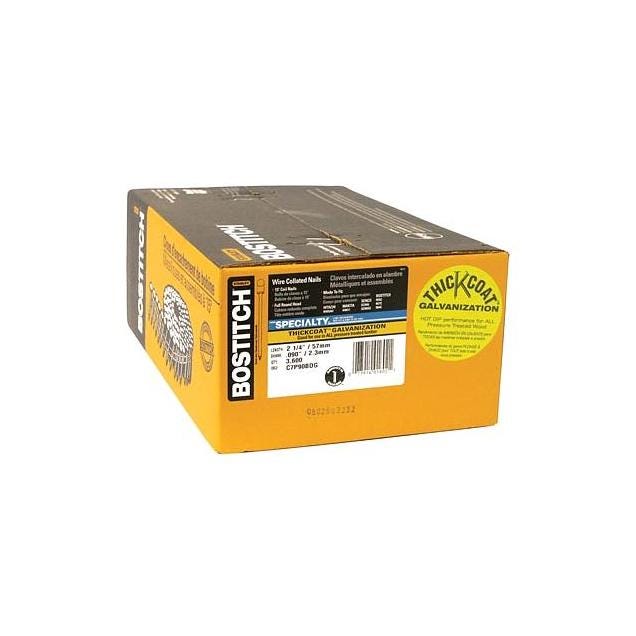 Bostitch 3600-Ct. .090 x 2-1/4 In. Collated Coiled Sliding Nails Bostitch 3600-Ct. .090 x 2-1/4 In. Collated Coiled Sliding Nails