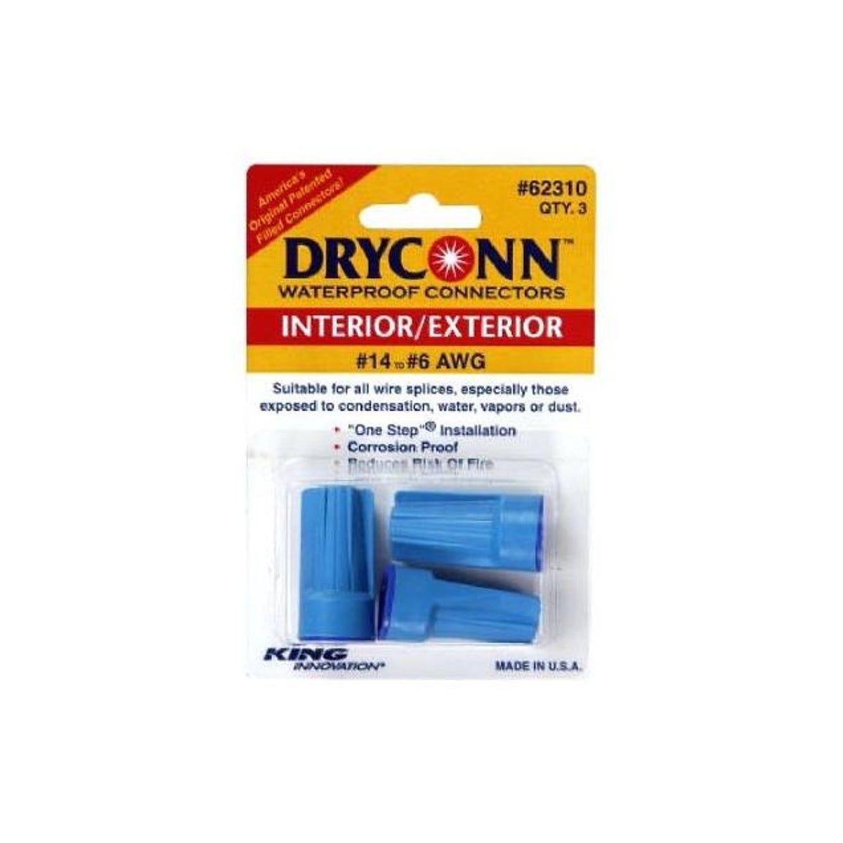 Gardner Bender 3-Pack 600V to 1000V Waterproof Aqua Blue/Red Wire Connector