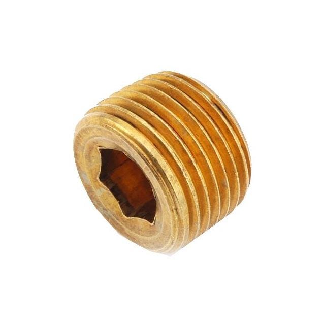 Anderson Metals 1/8 In. Lead-Free Brass Threaded Countersink Plug Anderson Metals 1/8 In. Lead-Free Brass Threaded Countersink Plug