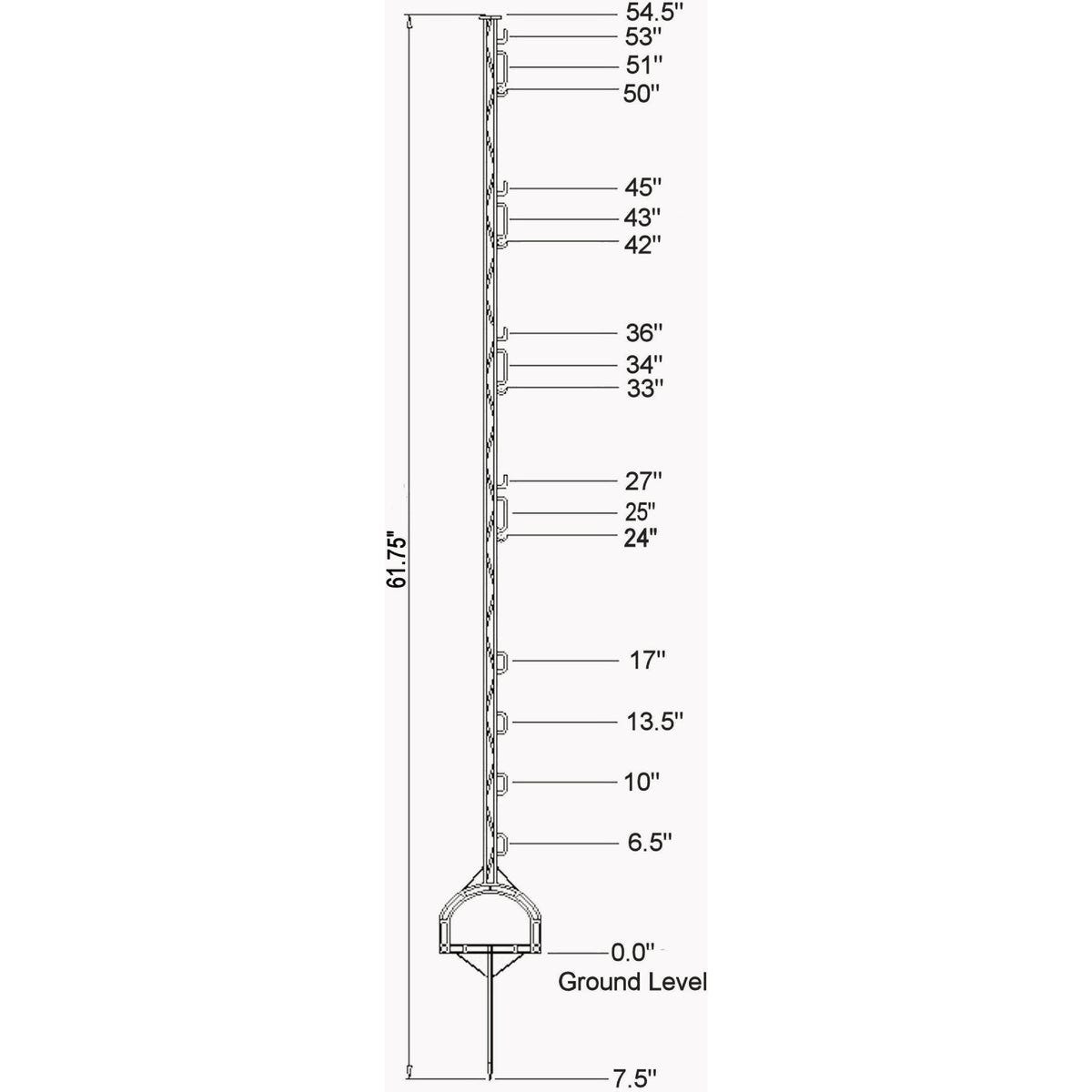 Dare 61-3/4 In. Step-in Poly Post with Built-in Stirrup - photo 3
