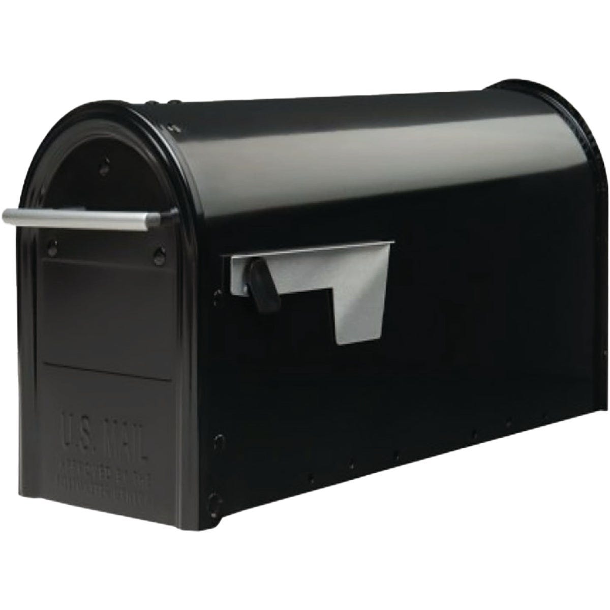 Gibraltar Franklin Black Steel Rural Post Mount Mailbox Gibraltar Franklin Black Steel Rural Post Mount Mailbox