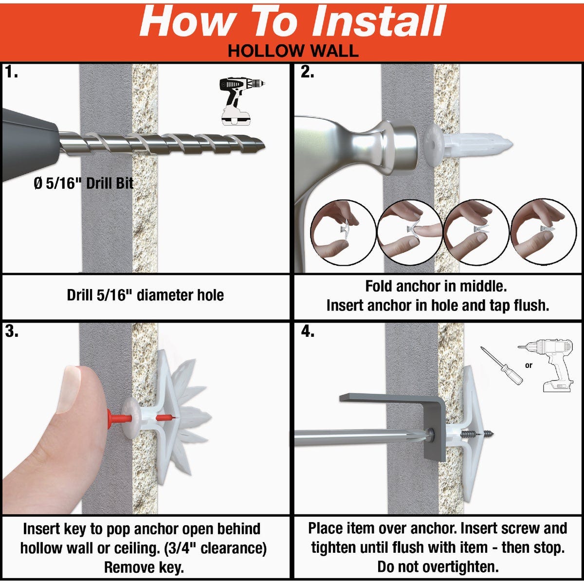 Toggler Snaptoggle #8 x 1-3/4 In. Zinc-Plated Steel Toggle Bolts
