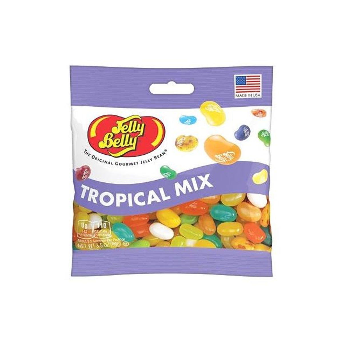 Jelly Belly 3.5 Oz. Tropical Mix Gourmet Jelly Beans Grab & Go Bag